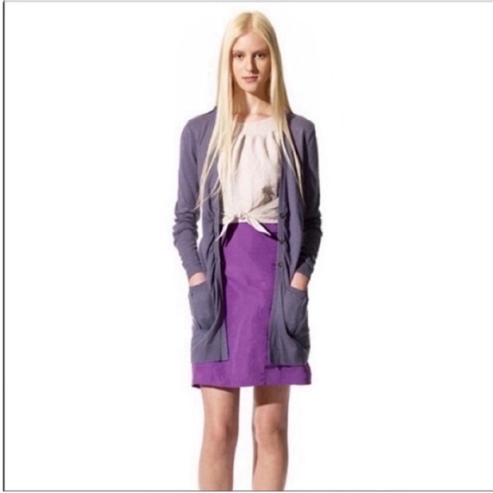 Richard Chai tor Target dress purple cream crinkle knot front sleeveless sheat
